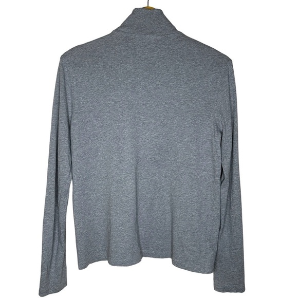 Acne Studios Long Sleeve Evias Half Zip Tee in Grey Melange Mens Size S - Picture 8 of 8